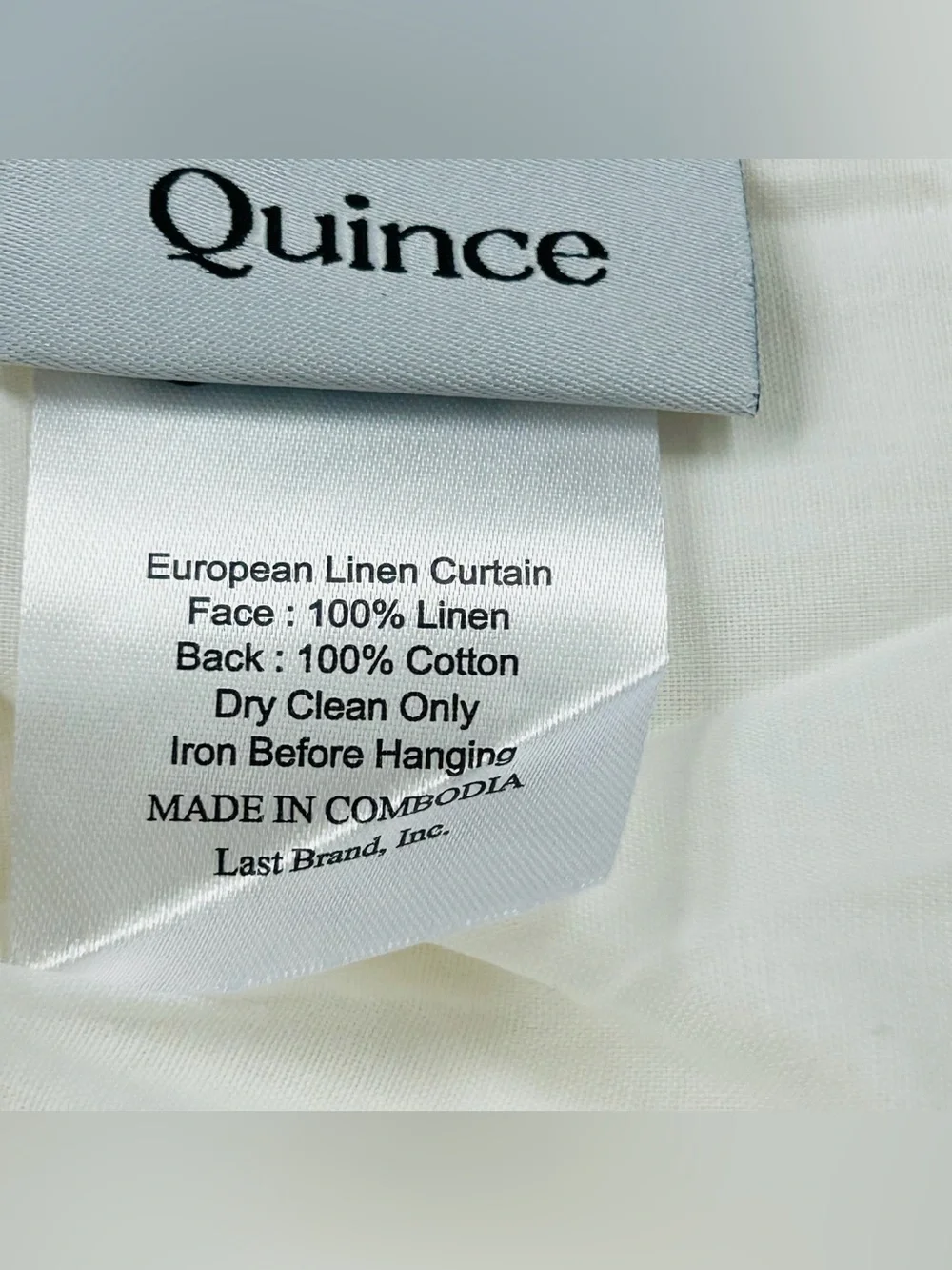 NWOT QUINCE Set Of 2 48x108 European Linen Curtains Cream 8813